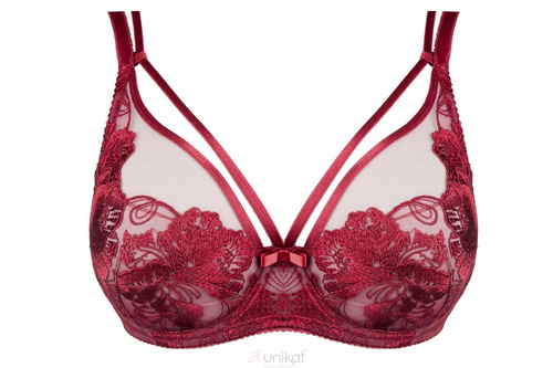Soft BH Unikat Marissa bordo Spitze mit Riemchen elegant stabil