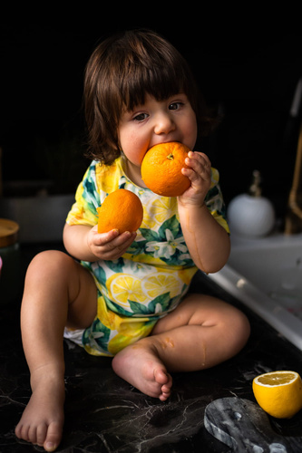 Babybody Milk&Love Zitronen Baumwolle Kurzarm