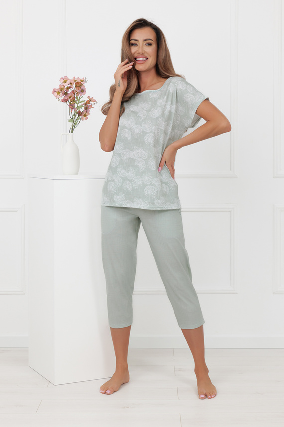 Pyjama KALINA Italian Fashion – 100% Baumwolle, 3/4