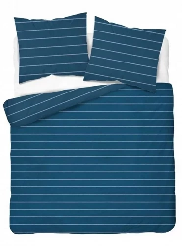 4918 A Home Satin Satin-Bettwäsche, Detexpol-Streifen, Marineblau