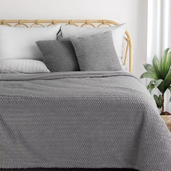 Laris Blanket, Mikrofaser-Tagesdecke, Eurocurtains, Silber