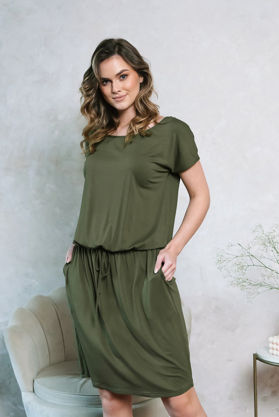 Paramo Damen Kleid Italienische Mode - khaki