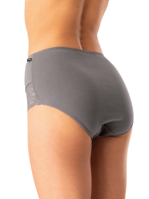 Damen-Slip Key LPF 545 grau – Baumwolle, bequem, 2 Stück in einer Packung