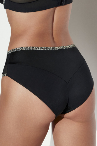 Ava 2292 schwarze Damen-Slips aus Spitze mit Mikrofaser