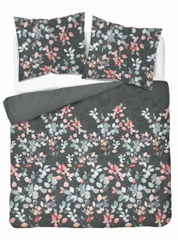 5084 A Home Satin Satin-Bettwäsche mit Zweigen Detexpol Graphit