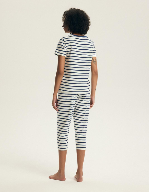 Damenpyjama 45316 Eulana 100% Baumwolle 7/8