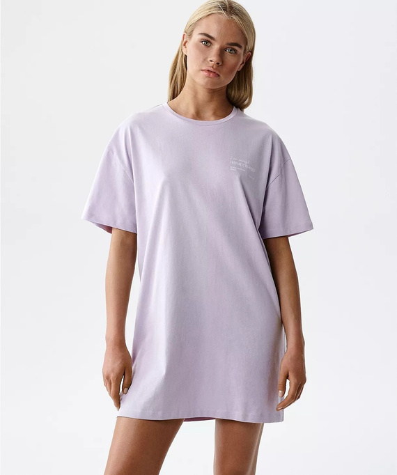 NLD-001 Damen Nachthemd 100% Baumwolle, lockerer Schnitt