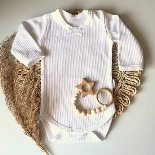 BD082 Mamatti gerippter Langarm-Body