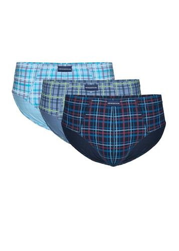 Henderson 1446 K708 Herren-Slips 3er-Pack 100% Baumwolle Weich Klassisch