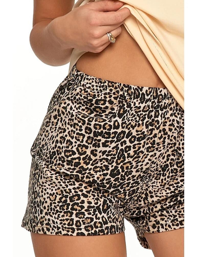 PDD3200-014, PDD3500-013 Moraj Damen-Kurzarmpyjama – Beige