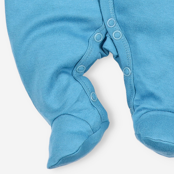 NINI ABN-3964 Babystrampler blau 100% Bio-Baumwolle Jungen