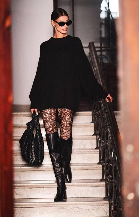 Carino Vaneziana Damenstrumpfhose - Nero