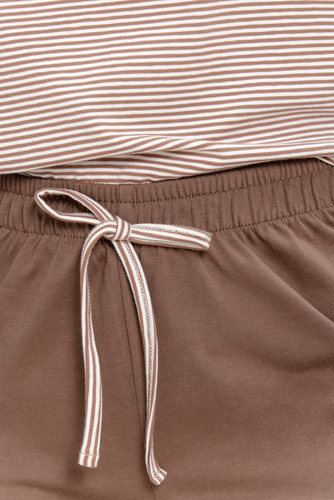 Damen-Pyjama Taro Norella 3642 Lang Baumwolle Streifen 95% Baumwolle