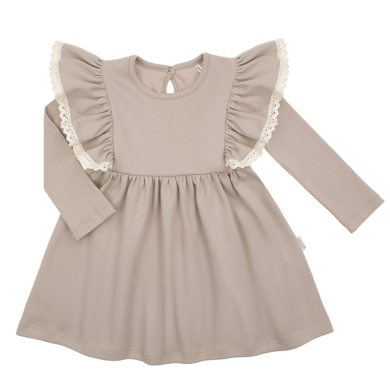 212169 Tola Mädchenkleid Nicol – 100 % Baumwolle, lange Ärmel, Rüschen, polnische Produktion