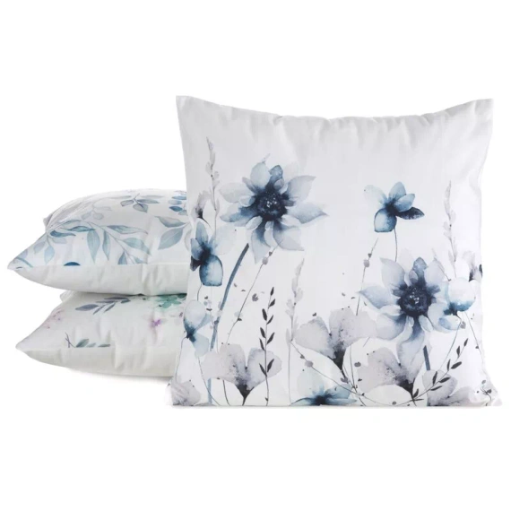 Kissenbezug 45x45 Mink 37 Eurofirany Samt Blumen dekorativ