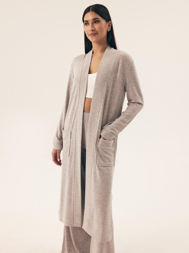 41948 Fudge Damen-Bademantel Henderson hellgrau