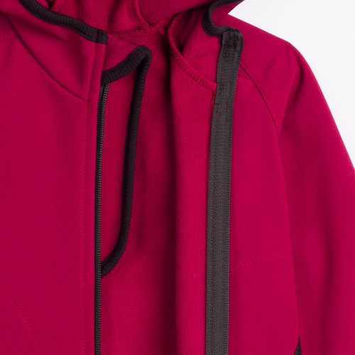 229002 Nicol Softshelljacke für Mädchen mit Kapuze, Fleece, reflektierend – bordeaux