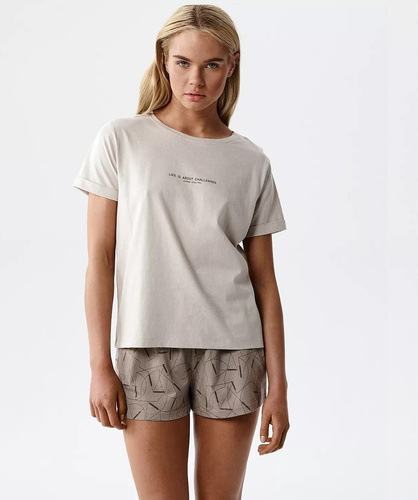 Atlantic NLP-508 Damen Pyjama 100% Baumwolle Kurzarm Set