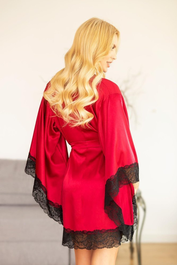 Mahe Damen Morgenmantel Kalimo - kastanienbraun