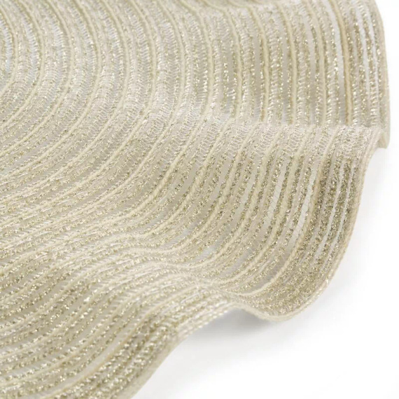 Eurofirany Tischset elegante Platzmatte unter Teller Glamour Stil June champagne beige