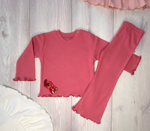 BI004 Mamatti Langarmbluse für Mädchen – Rosa