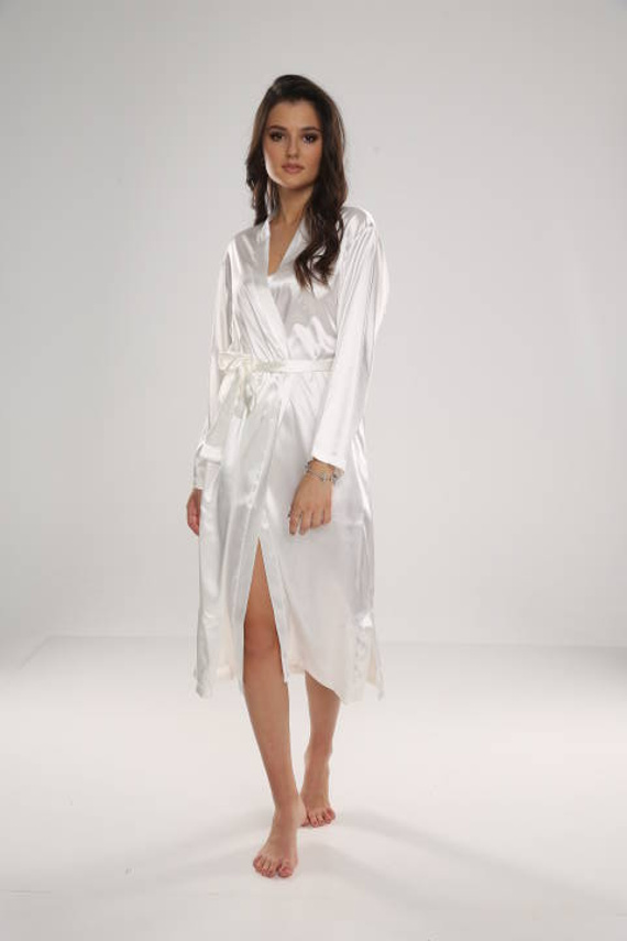 798 Klassischer Damenbademantel Forex - Perle