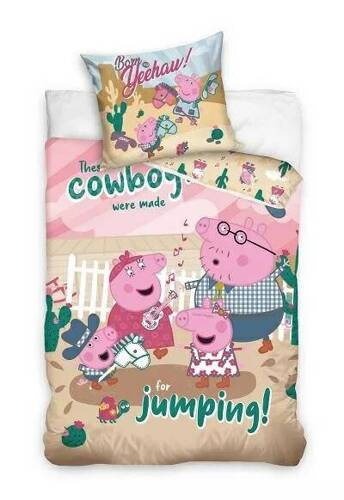 Peppa Pig Carbotex rosa Baumwollbettwäsche