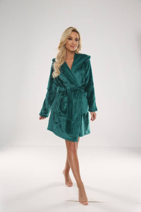 626 Abigail Damen Kurzer Morgenmantel Forex - grün