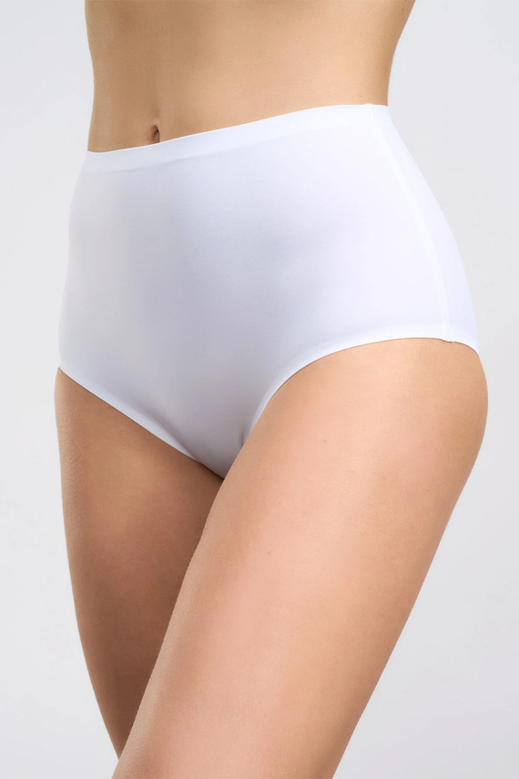 3151 Spiman Bianco Nahtlose, hochgeschnittene Shapewear-Slips aus Mikrofaser