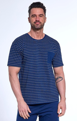 325/175 Lagoon Cornette Herrenpyjama, Marineblau