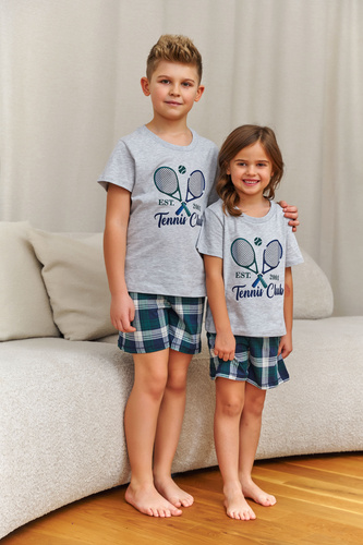 Kinderpyjama Doctor Nap 7402 Tennis Baumwolle