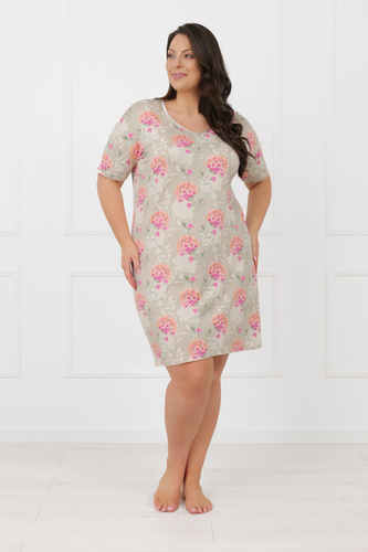 Damen-Nachthemd HARMONIA Italian Fashion Kurzarm Viskose elegant