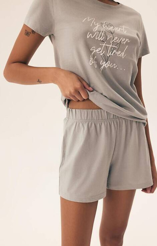 42660 Naturaleza Damen-Pyjama Henderson – blassgrün