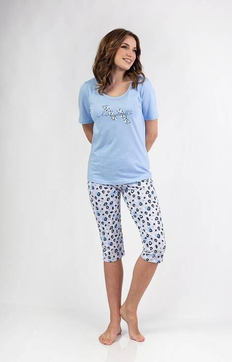 689 Regina Damenpyjama – Blau