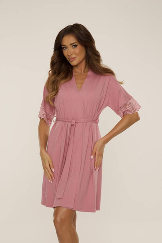 643 Noela Damenbademantel De Lafense - schmutzig rosa