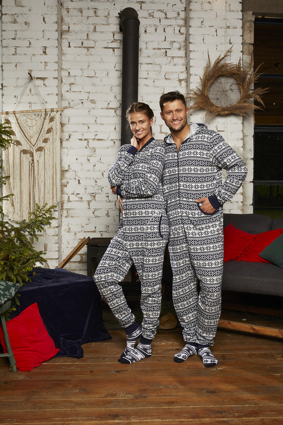 Alaska Herren Jumpsuit Italienische Mode - marineblau