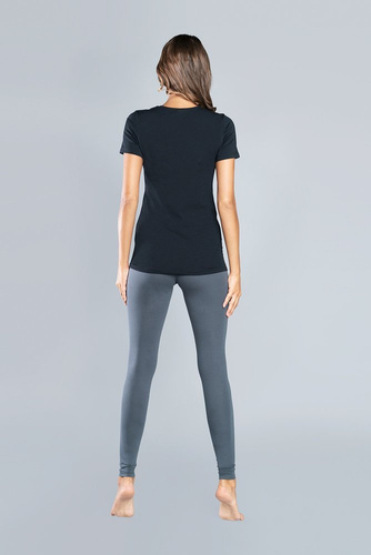 Ibiza Damen Kurzarm-T-Shirt Italian Fashion - navy blau