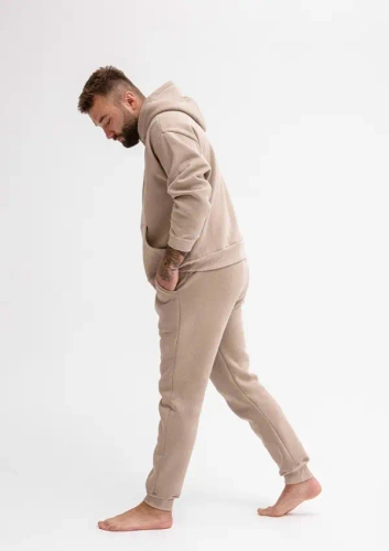 DK-K-B14 Dkaren Herren-Trainingsanzug-Set – Cappuccino