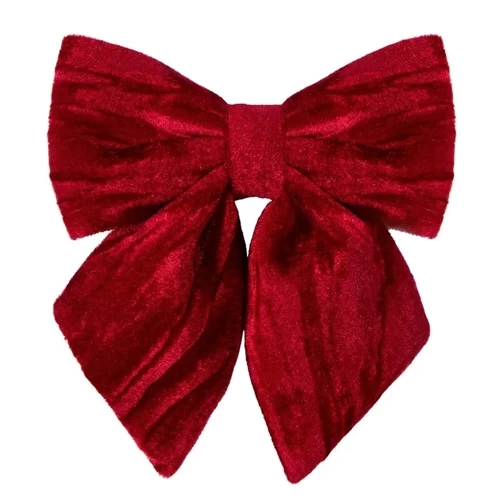 Weihnachtsdeko-Schleife 436, aus Samt-Eurocurtains, bordeauxrot