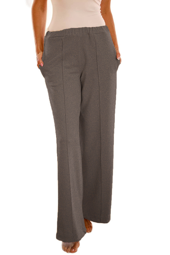 Flint - Damen-Baumwollhose, lockere Passform, 95 % Baumwolle 5 % Elasthan | Polnische Marke Mirale – grau