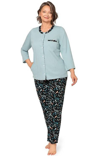 262 Olga II Damenpyjama 7/8 Martel - Türkis