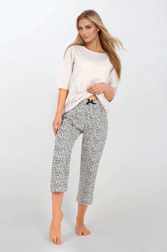 Beigefarbener Damenpyjama „Momenti Per Me“ von Your Emotions