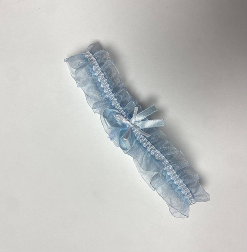 221 De Lafense Chiffon-Strumpfband - hellblau