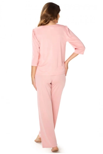 86658 Patrycja Damenpyjama Mewa dunkelrosa