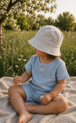 BL55108 Mamatti Musselin Polo-Shirt mit kurzen Ärmeln und Knöpfen
