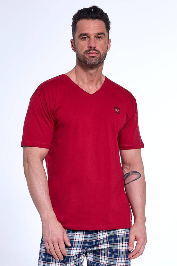 326/180 Norwegen Cornette Herrenpyjama, Burgunderrot