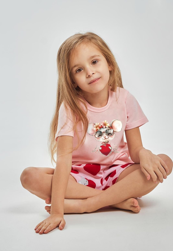 Taro 3559 Mika rosa Mädchenpyjama 100% Baumwolle