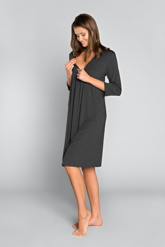 Italia Fashion Mutterschaft und Stillen 3/4 Ärmel sonata - dunkel melange/haar