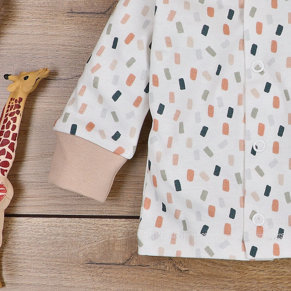 ABN-5328/KRE Nini cremefarbener Babykaftan aus Bio-Baumwolle