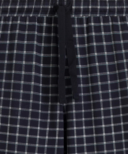 Atlantic NMP-404 Herren-Pyjama 100% Baumwolle Lange Hose kariert Navy